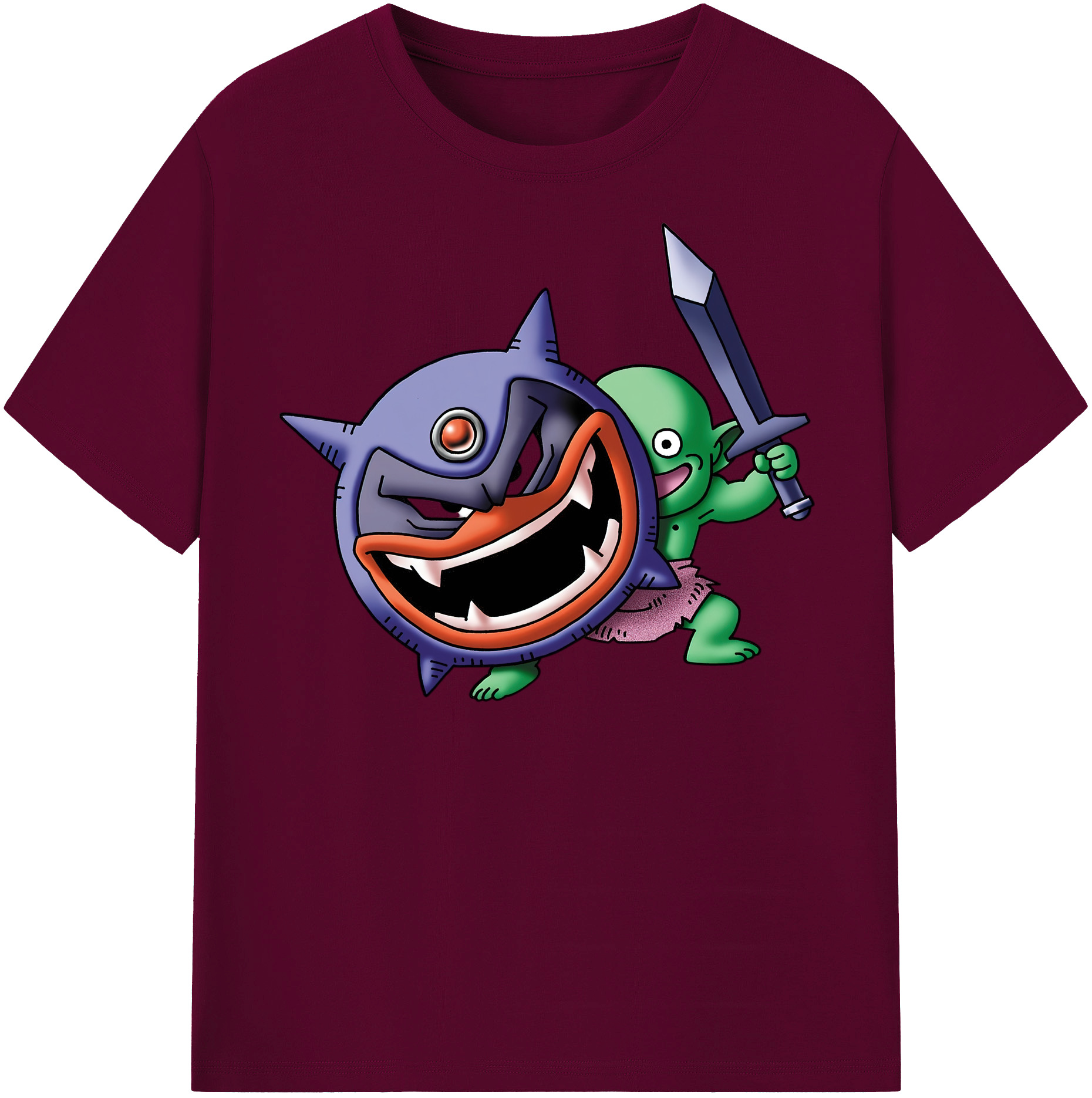 （画像用） ドラゴンクエスト Doragon Kuesuto Dragon Quest レディースカジュアルプリントTシャツ（綿100％）